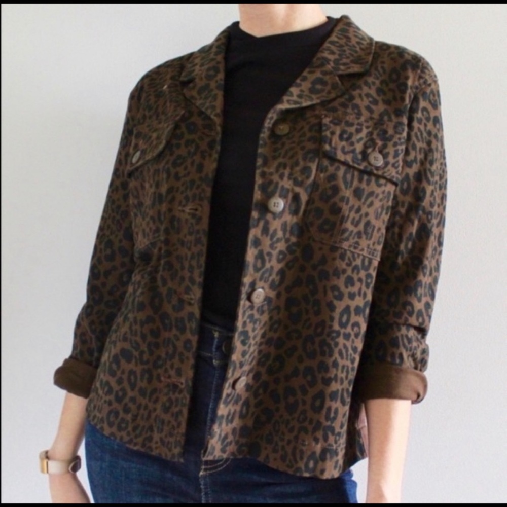 NWOT Anthropologie Sanctuary leopard print jacket